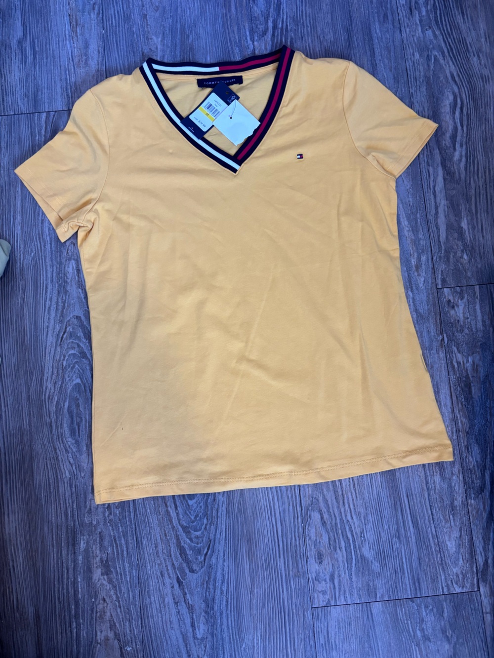 Tommy Hilfiger Women’s Yellow V-Neck Short